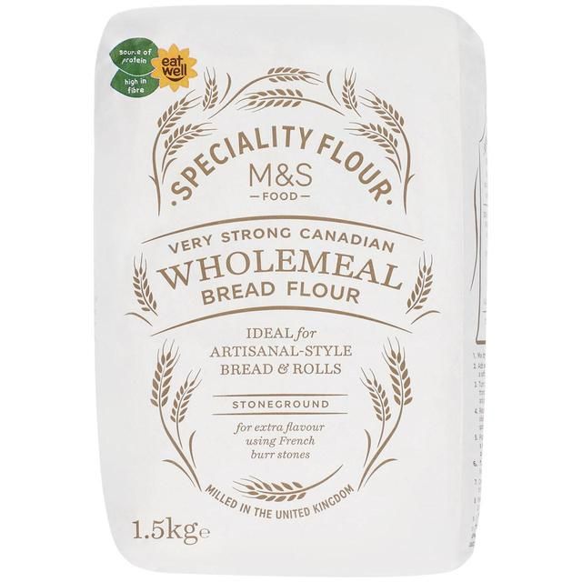 M&amp;amp;S Canadian Very Strong Wholemeal Bread Flour   1.5kg