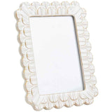M&amp;amp;S Ceramic Scallop Photo Frame 5x7 inch White
