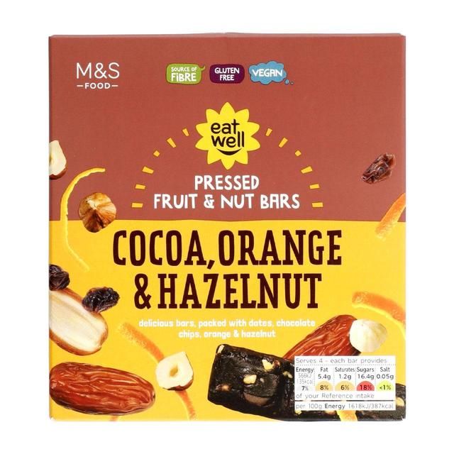 M&amp;amp;S Cocoa Orange &amp;amp; Hazelnut Bars   4 x 35g