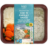 M&amp;amp;S Cod in Parsley Sauce with Mash Peas &amp;amp; Carrots   400g