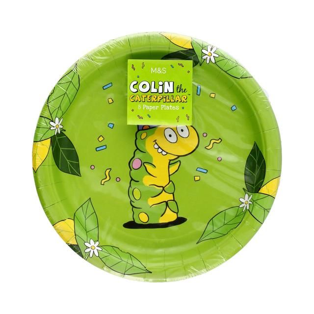 M&amp;amp;S Colin the Caterpillar Paper Plates   8 per pack