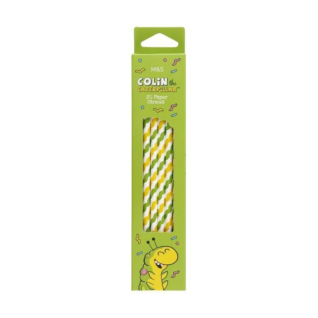 M&amp;amp;S Colin the Caterpillar Paper Straws   20 per pack