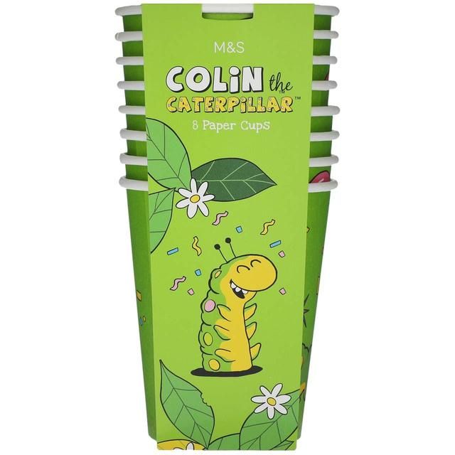 M&amp;amp;S Colin the Caterpillar Party Cups   8 per pack