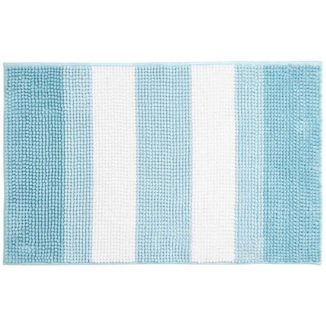 M&amp;amp;S Collection Bobble Striped Bath Mat Duck Egg