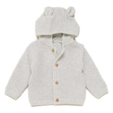 M&amp;amp;S Collection Boys Pure Cotton Knitted Cardigan 9-12 Months Grey Marl