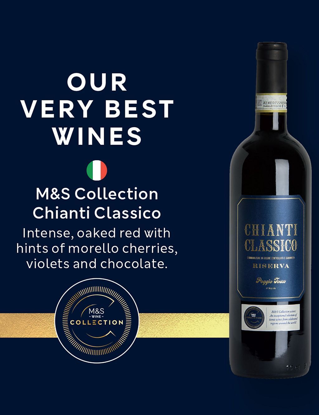 M&amp;amp;S Collection Chianti Classico Riserva Poggio Tosco - Case of 6