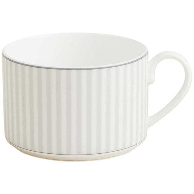 M&amp;amp;S Collection Hampton Stripe Cup &amp;amp; Saucer One Size Grey Mix