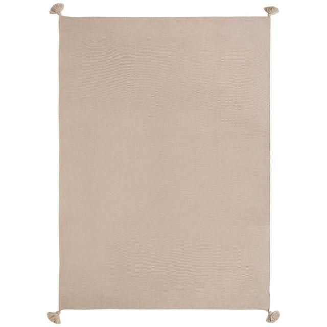 M&amp;amp;S Collection Knitted Tassel Throw One Size Neutral