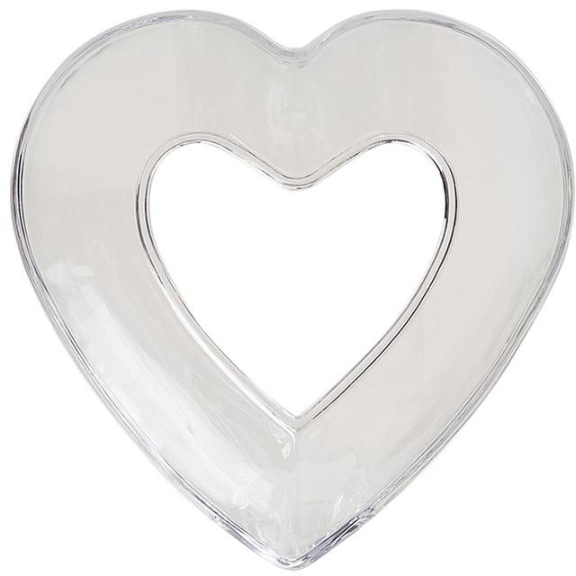 M&amp;amp;S Collection Medium Glass Heart Serving Bowl Clear