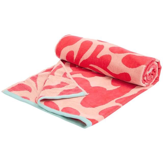 M&amp;amp;S Collection Pure Cotton Coral Beach Towel Red