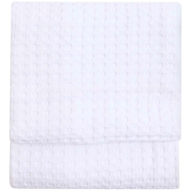 M&amp;amp;S Collection Pure Cotton Large Waffle Throw One Size Soft White