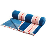 M&amp;amp;S Collection Pure Cotton Striped Sand Resistant Beach Towel Navy