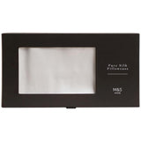 M&amp;amp;S Collection Pure Silk Pillowcase One Size Light Grey