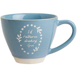 M&amp;amp;S Collection Rather Be Drinking Gin Slogan Mug Blue