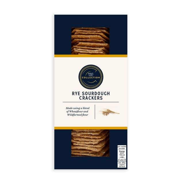 M&amp;amp;S Collection Rye Sourdough Crackers   130g