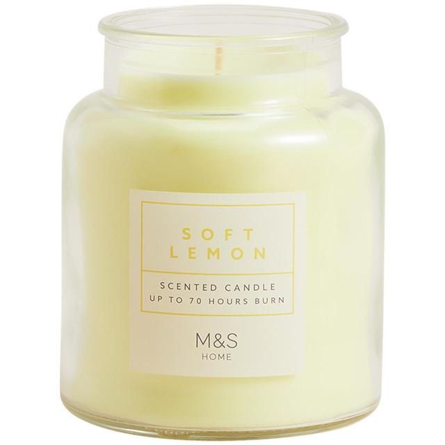 M&amp;amp;S Collection Soft Lemon Jar Candle Yellow