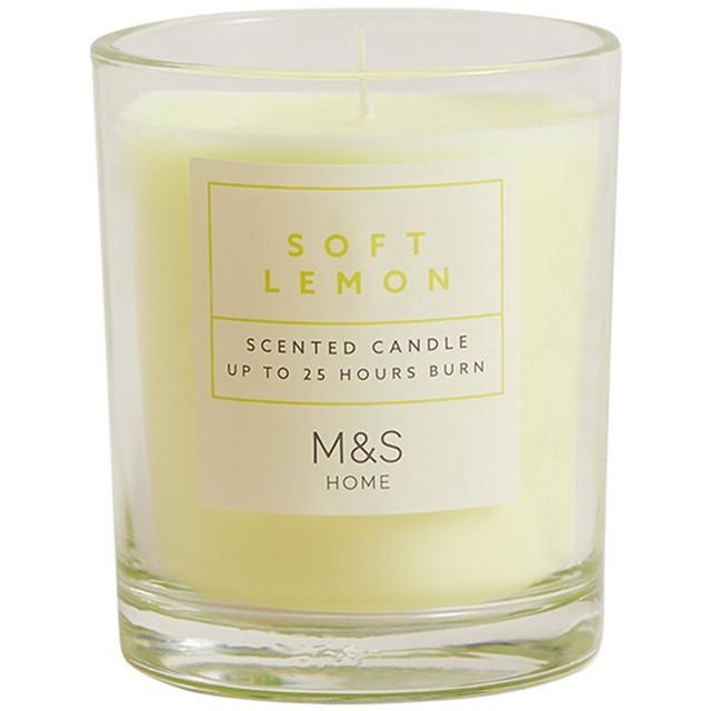 M&amp;amp;S Collection Soft Lemon Scented Candle Yellow