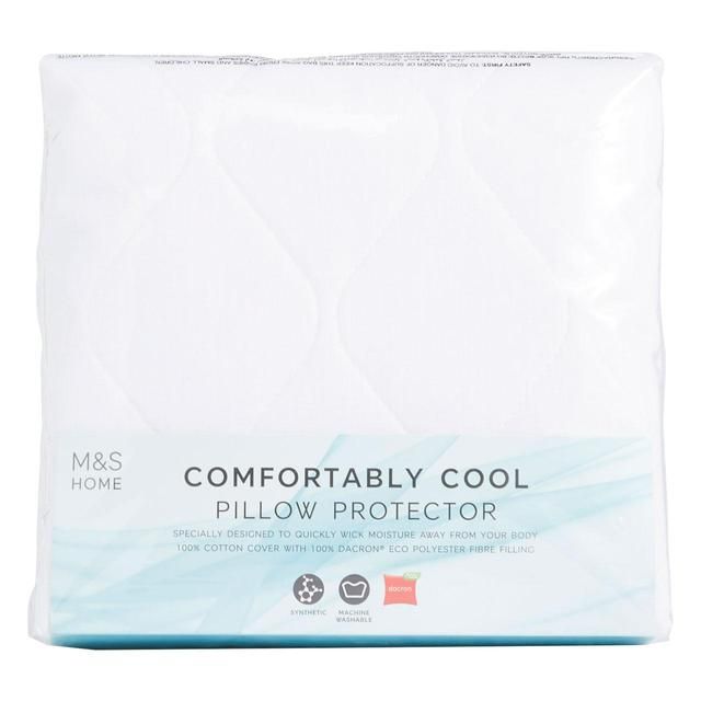 M&amp;amp;S Comfortably Cool Pillow Protectors 2 Pack White   2 per pack