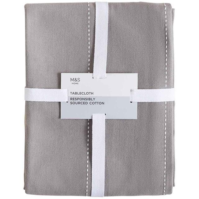 M&amp;amp;S Core Stripe Grey tablecloth 1SIZE Grey