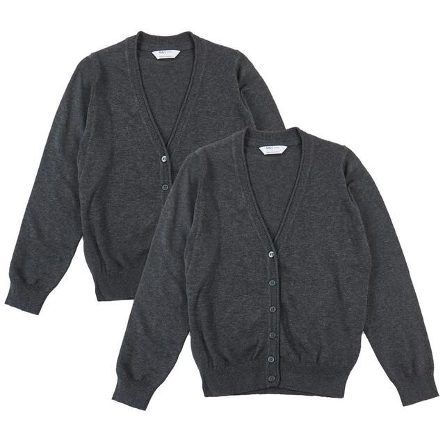 M&amp;amp;S Cotton Cardigan 2 Pack 4-13 Years Grey