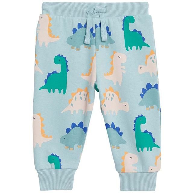 M&amp;amp;S Cotton Dino Jogger 0-3 Years Light Teal