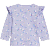 M&amp;amp;S Cotton Floral Long Sleeve Top 0 Months-3 Years Purple