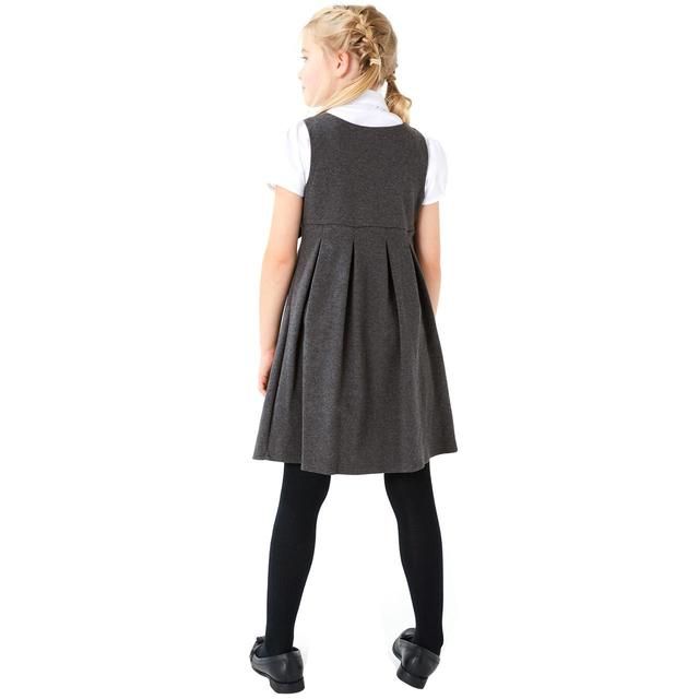 M&amp;amp;S Cotton Knitted Pinafore 4-12 Years Grey