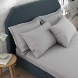 M&amp;amp;S Cotton Rich Fitted Sheet DoubleSilver Grey