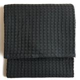 M&amp;amp;S Cotton Waffle Throw One Size Charcoal