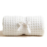 M&amp;amp;S Cotton Waffle Throw One Size White