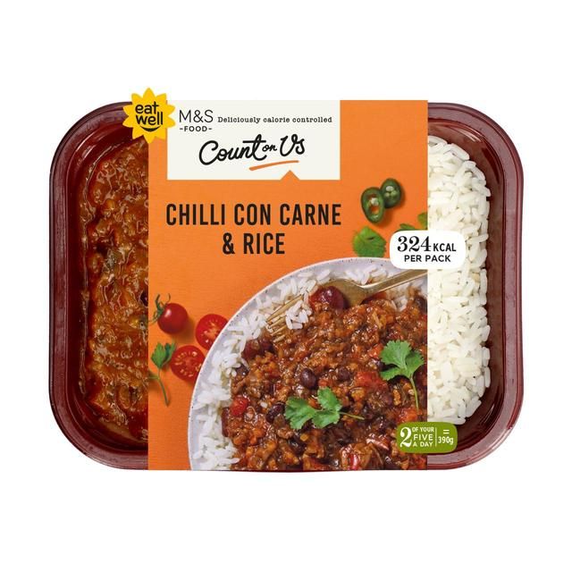 M&amp;amp;S Count On Us Chilli Con Carne &amp;amp; Rice   390g