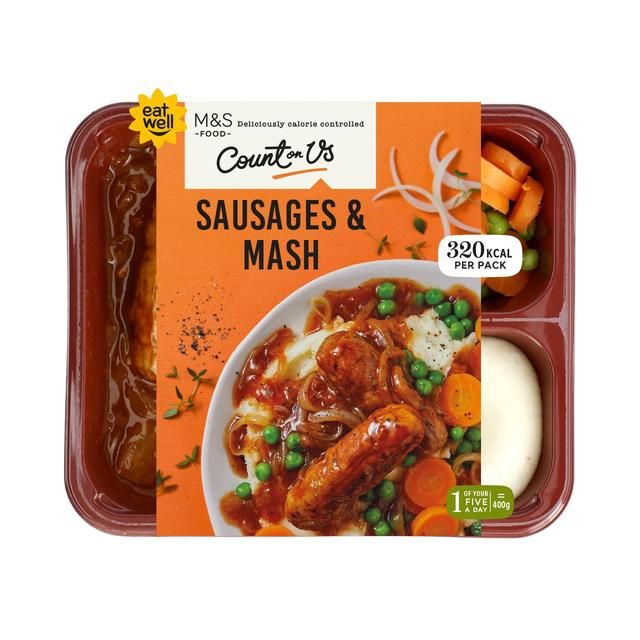 M&amp;amp;S Count On Us Sausage &amp;amp; Mash   400g