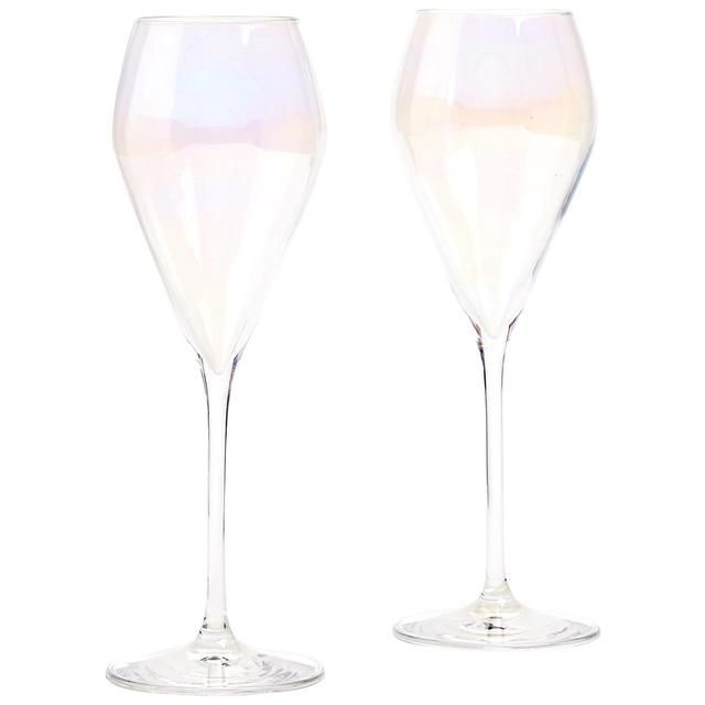 M&amp;amp;S Crystal Pearl Lustre Prosecco Flutes Set    2 per pack