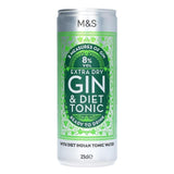 M&amp;amp;S Diet Gin &amp;amp; Tonic   250ml