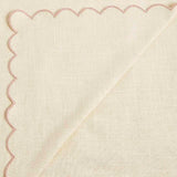M&amp;amp;S Embroidered Edge Scallop Table Cloth Natural