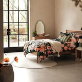 M&amp;amp;S Expressive Floral Placement Bedset Single- King Teal Mix