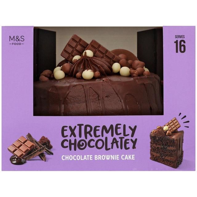 M&amp;amp;S Extremely Chocolatey Chocolate Brownie Cake   1.26kg