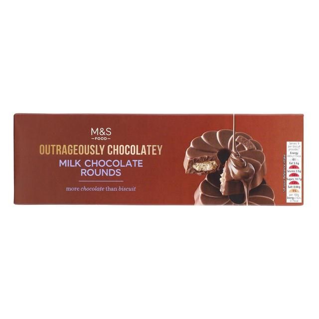 M&amp;amp;S Extremely Chocolatey Milk Chocolate Rounds   200g