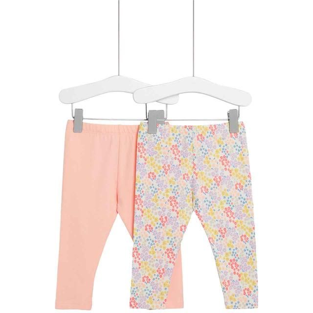 M&amp;amp;S Floral Leggings 2 Pack 0 Months-3 Years