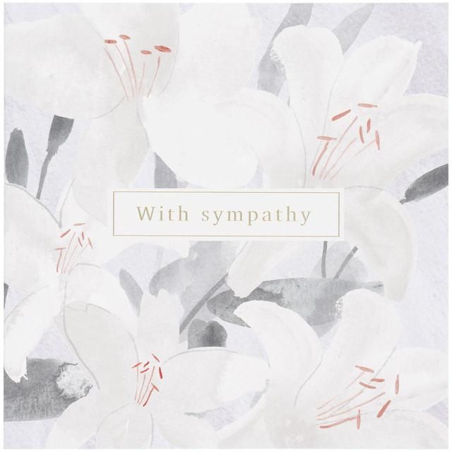 M&amp;amp;S Floral With Sympathy Card