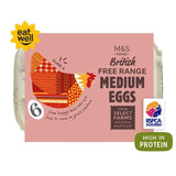 M&amp;amp;S Free Range Medium Eggs   6 per pack