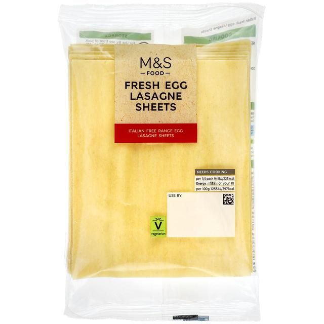 M&amp;amp;S Fresh Egg Lasagne Sheets   300g