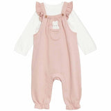 M&amp;amp;S Frill Bunny Dungaree 0 Months-3 Years Pink