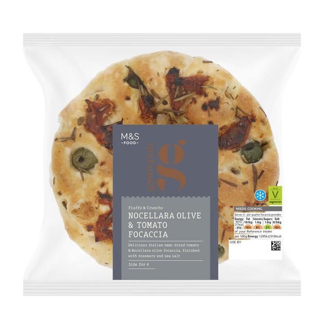 M&amp;amp;S Gastropub Olive Semi-dried Tomato Rosemary &amp;amp; Sea Salt Focaccia   280g