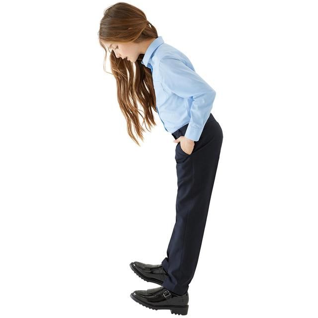 M&amp;amp;S Girls 2Pk Slim Leg Adj Hem Trs 3-4 Y   2 per pack