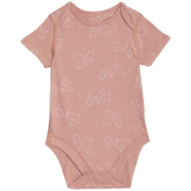 M&amp;amp;S Girls Bodysuits Newborn-18 Months Pink 7 Pack
