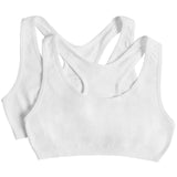 M&amp;amp;S Girls Seamfree Cropped Tops 6-8 Years White   2 per pack