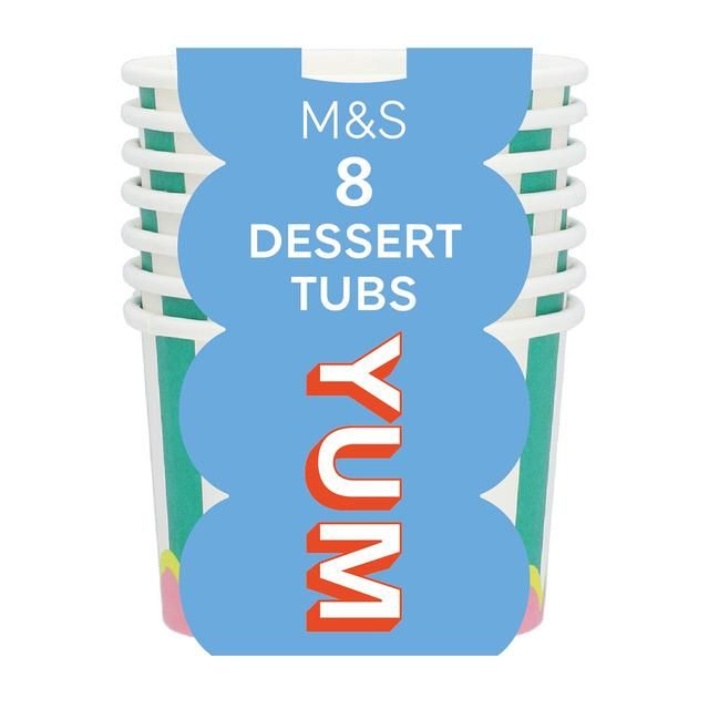 M&amp;amp;S Green Paper Dessert Tubs   8 per pack