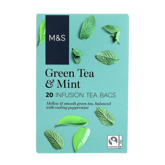 M&amp;amp;S Green Tea &amp;amp; Mint Teabags   20 per pack