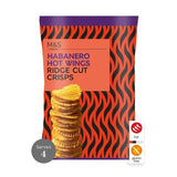 M&amp;amp;S Habanero Hot Wing Ridge Cut Crisps   135g